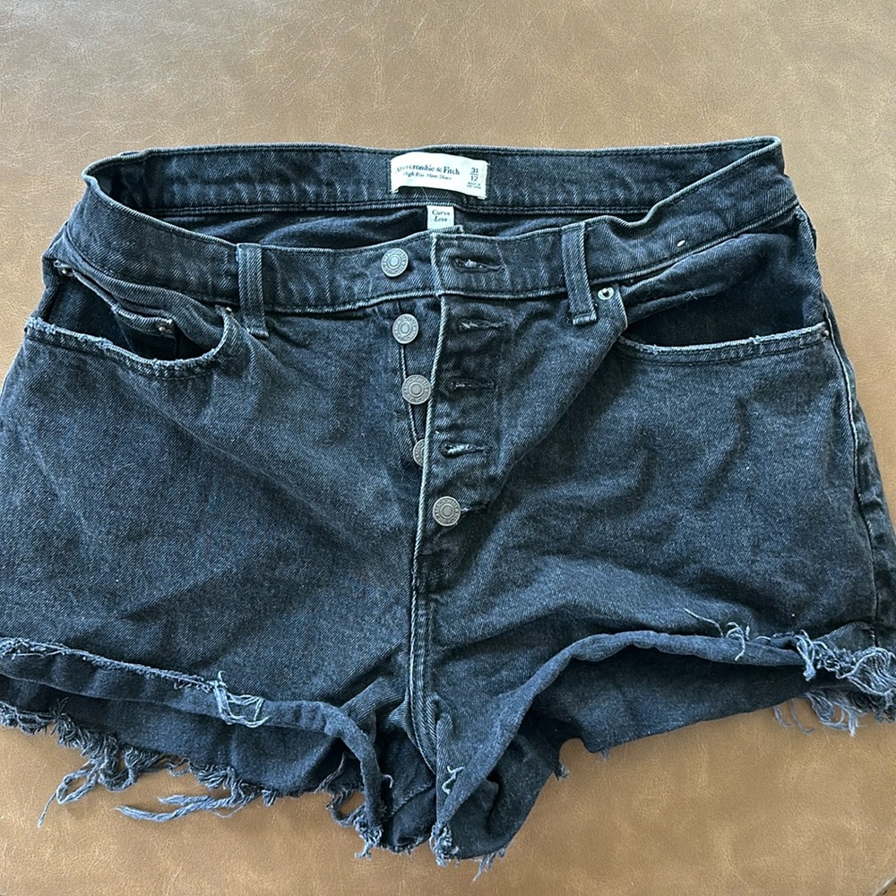 Abercrombie Black Jean Shorts